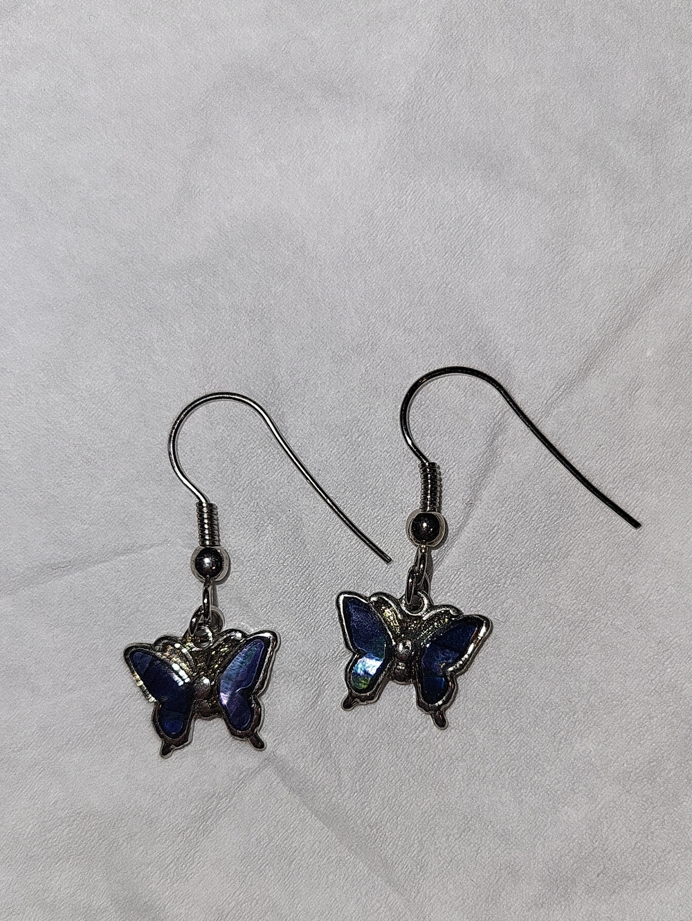 3 For $12 - Blue Butterfly Dangle Earrings